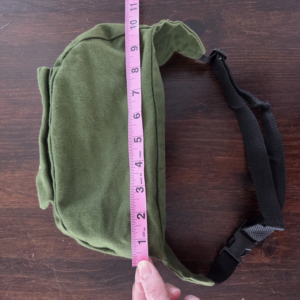 Olive Green Canvas Waist Pack - Picture 5 of 6